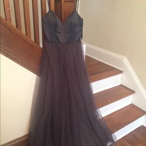 Charcoal grey bridesmaid dress